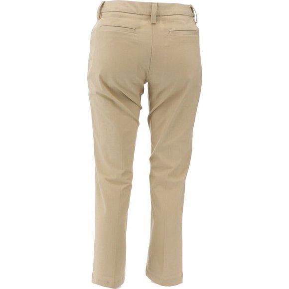 NWT LANDS' END STRAIGHT FIT PLAIN FRONT BOOT CUT CHINO PANTS DESERT KHAKI 0 - Picture 5 of 9